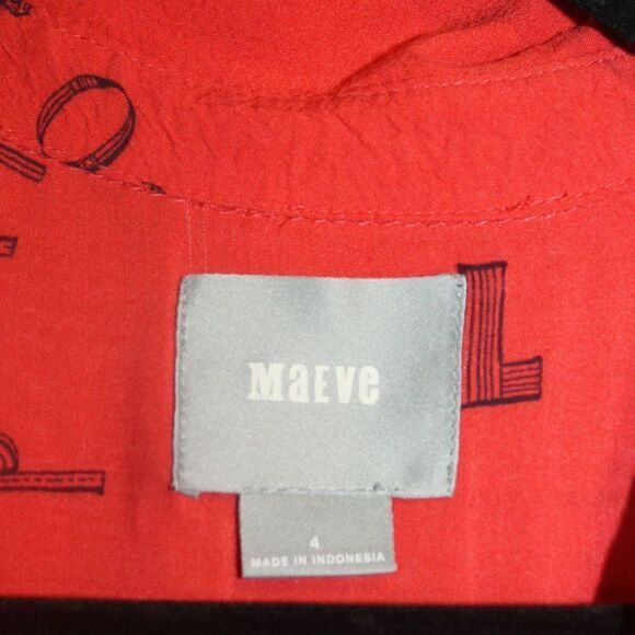 Anthro Maeve Sz 4 Cities Blouse - Picture 5 of 16